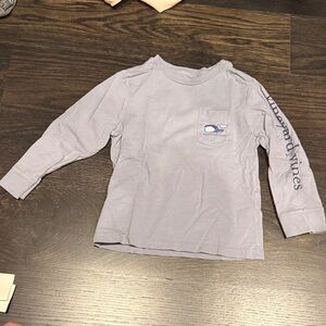Vineyard Vines Kids Long Sleeve Tee - Soft Gray